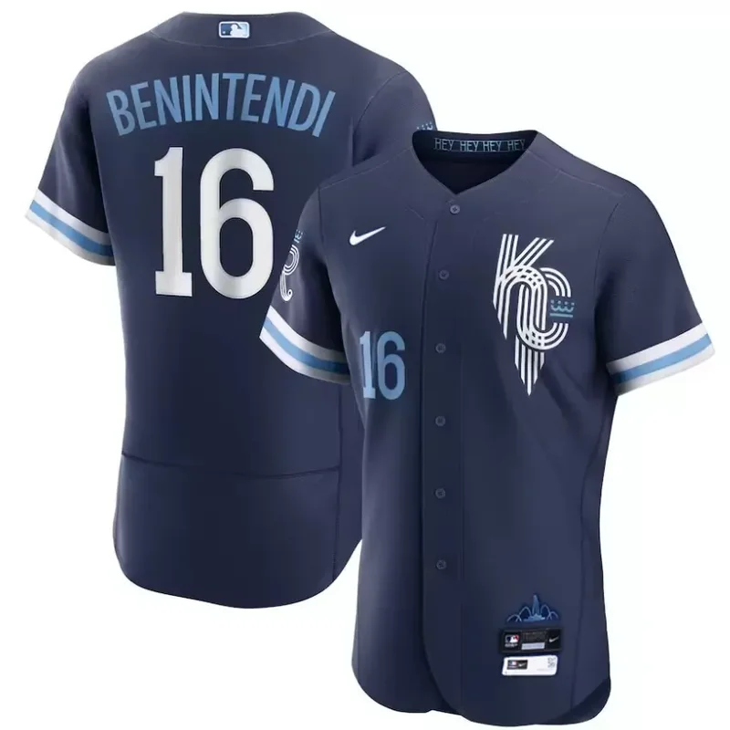 Kansas City Royals #16 Andrew Benintendi 2022 City Connect Baseball jersey - Image 2