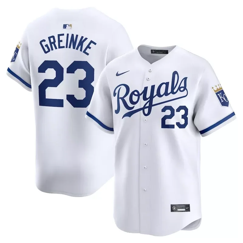 Kansas City Royals #23 Zack Greinke Home Limited Player White Baseball jersey