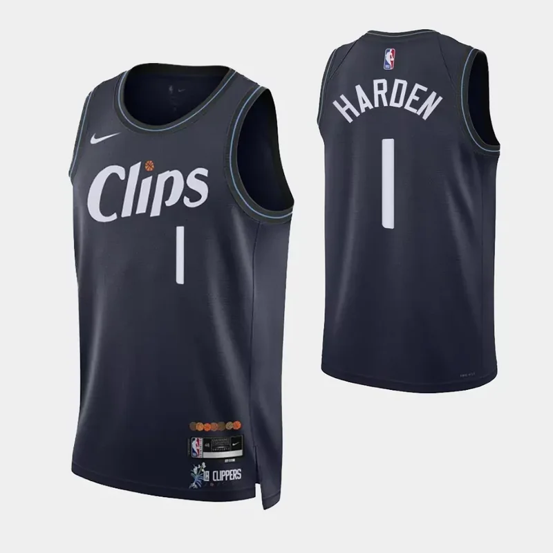 Los Angeles Clippers #1 James Harden 2023 24 City Edition Basketball jersey