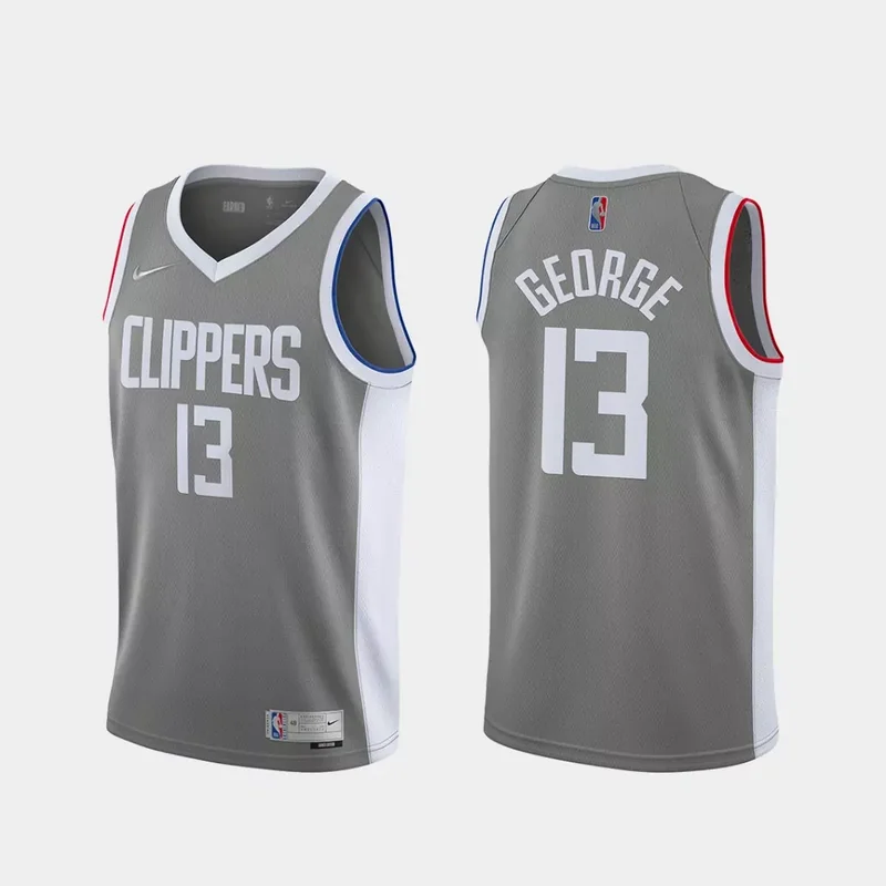 Los Angeles Clippers #13 Paul George Reward Gray Basketball jersey