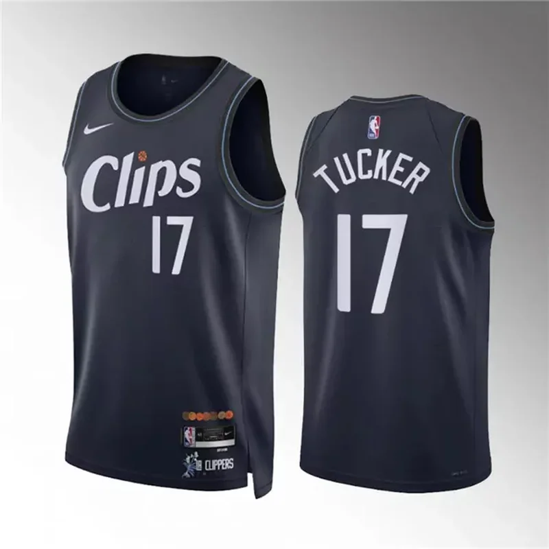 Los Angeles Clippers #13 Paul George Navy 2023 24 City Edition Stitched Basketball jersey - Image 2