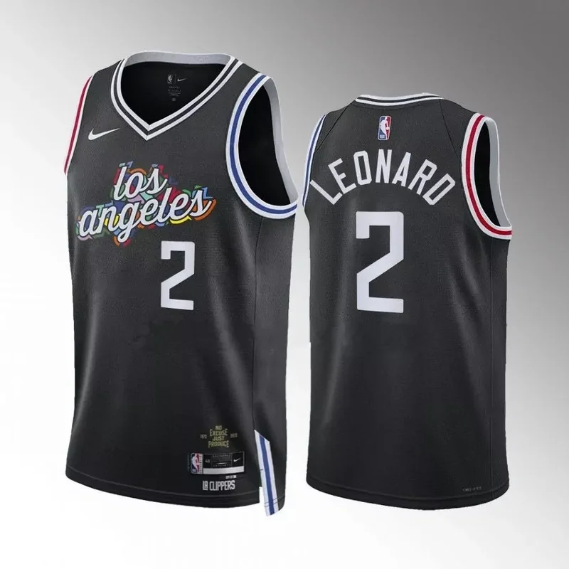 Los Angeles Clippers #2 kawhi leonard black city edition 2022 23 jersey Basketball jersey