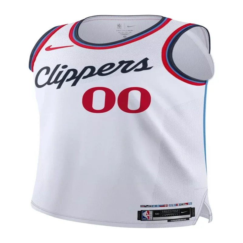 Los Angeles Clippers #9 Serge Ibaka Reward Gray Basketball jersey - Image 2