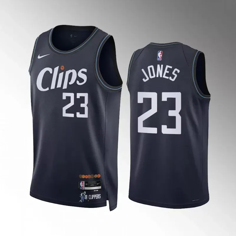 Los Angeles Clippers #1 Reggie Jackson 75th Anniversary City Blue Basketball jersey - Image 2