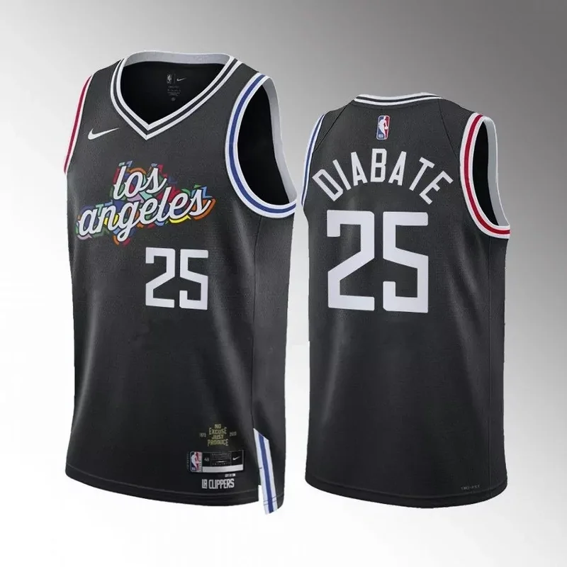 Los Angeles Clippers #1 Reggie Jackson 75th Anniversary 2021 22 City Blue Basketball jersey - Image 3