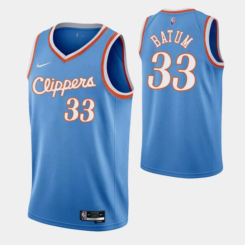 Los Angeles Clippers #1 Reggie Jackson 75th Anniversary 2021 22 City Blue Basketball jersey - Image 2