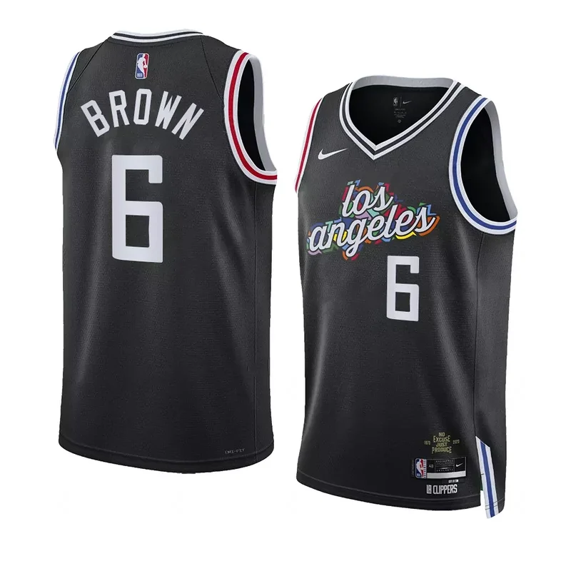 Los Angeles Clippers #9 Serge Ibaka Reward Gray Basketball jersey - Image 3
