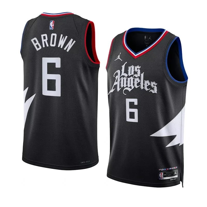 Los Angeles Clippers #1 Reggie Jackson 75th Anniversary City Blue Basketball jersey - Image 3