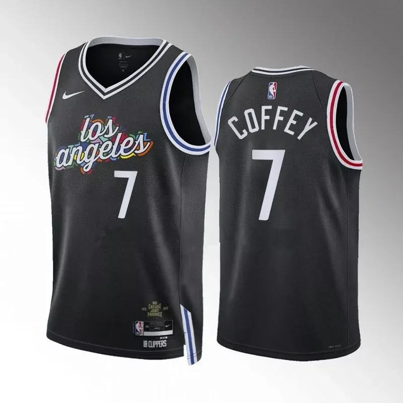 Los Angeles Clippers #7 amir coffey black city edition 2022 23 jersey Basketball jersey