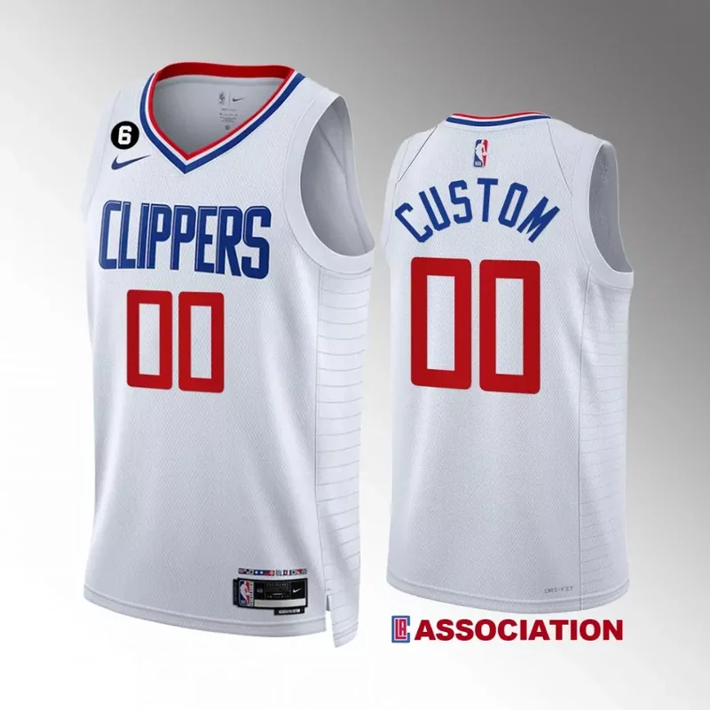 Los Angeles Clippers #55 Derrick Jones Jr Blue Icon Edition Stitched Basketball jersey - Image 2