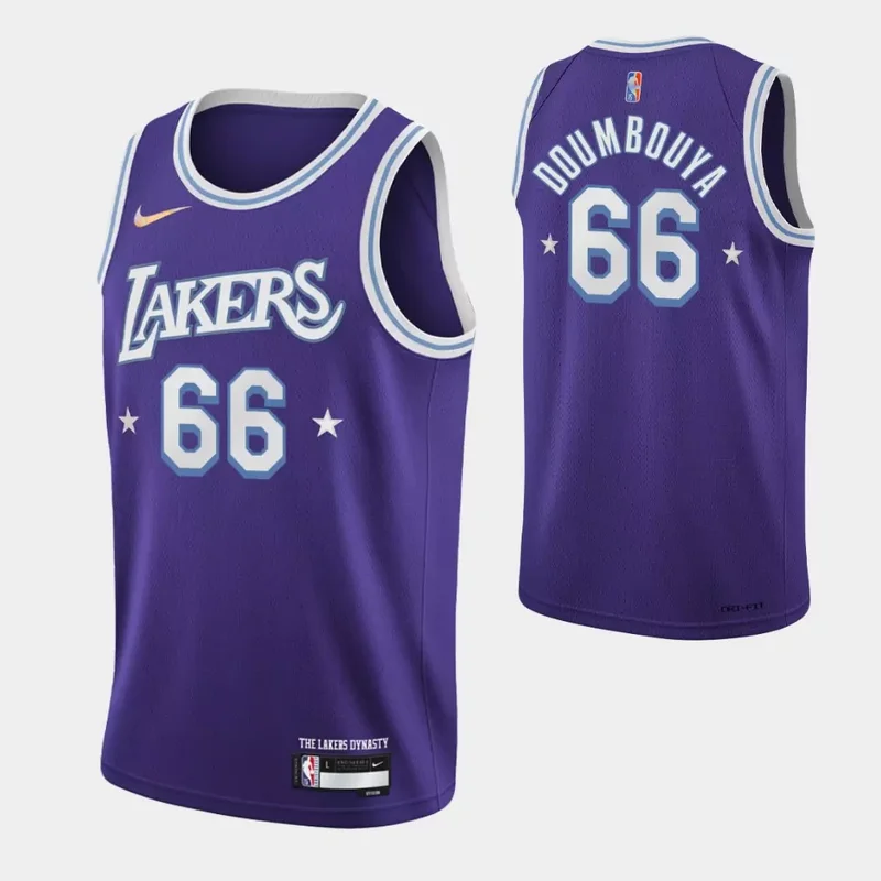 Los Angeles Lakers #21 maxwell lewis 2023 24 city edition Basketball jersey - Image 4
