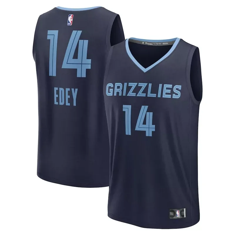 Memphis Grizzlies #14 Zach Edey 2024 NBA Draft Fast Break Player Icon Edition Navy Basketball jersey
