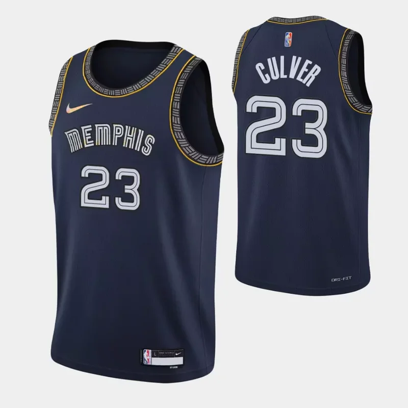 Memphis Grizzlies #15 Brandon Clarke 75th Anniversary City Navy Basketball jersey - Image 2