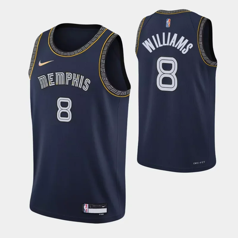 Memphis Grizzlies #13 Jaren Jackson Jr. 75th Anniversary City Navy Basketball jersey - Image 3