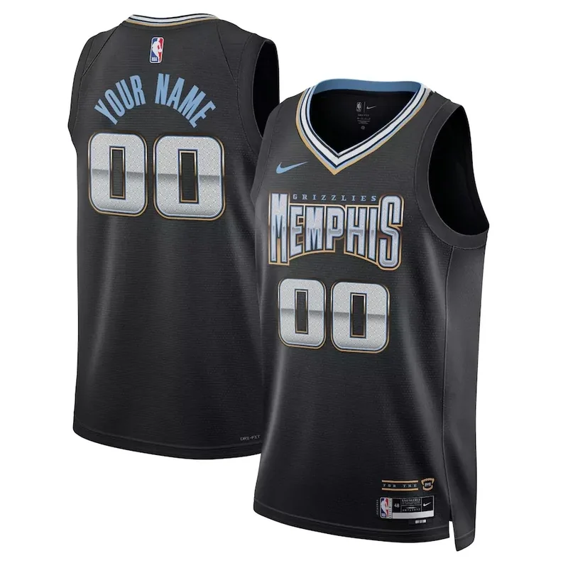 memphis grizzlies #0 jaylen wells blue 2024 draft statement edition stitched Basketball jersey - Image 4