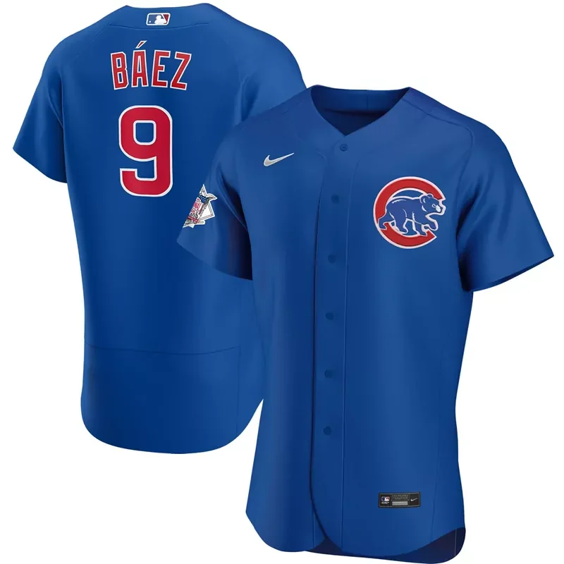 Mens Chicago Cubs Javier Baez Royal Alternate 2020 Player V2001 Baseball jersey