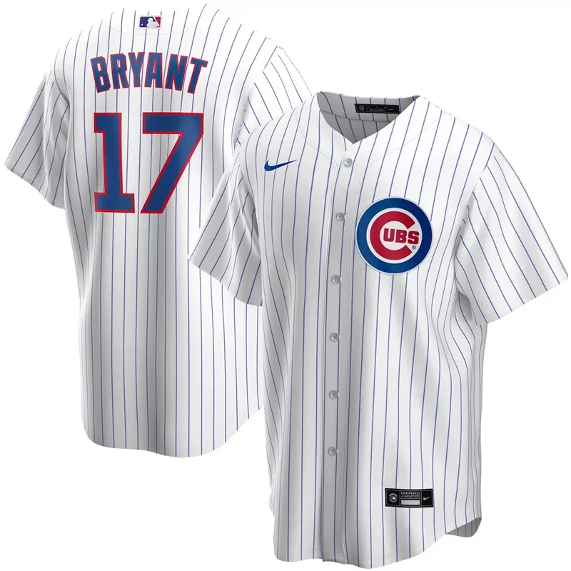 Mens Chicago Cubs Kris Bryant White Home 2020 Player V2002 Baseball jersey