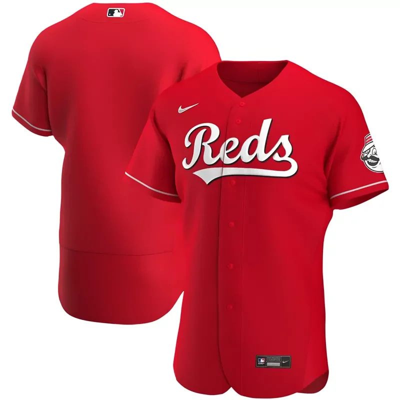 Mens Cincinnati Reds Red Alternate 2020 Custom name number Baseball jersey