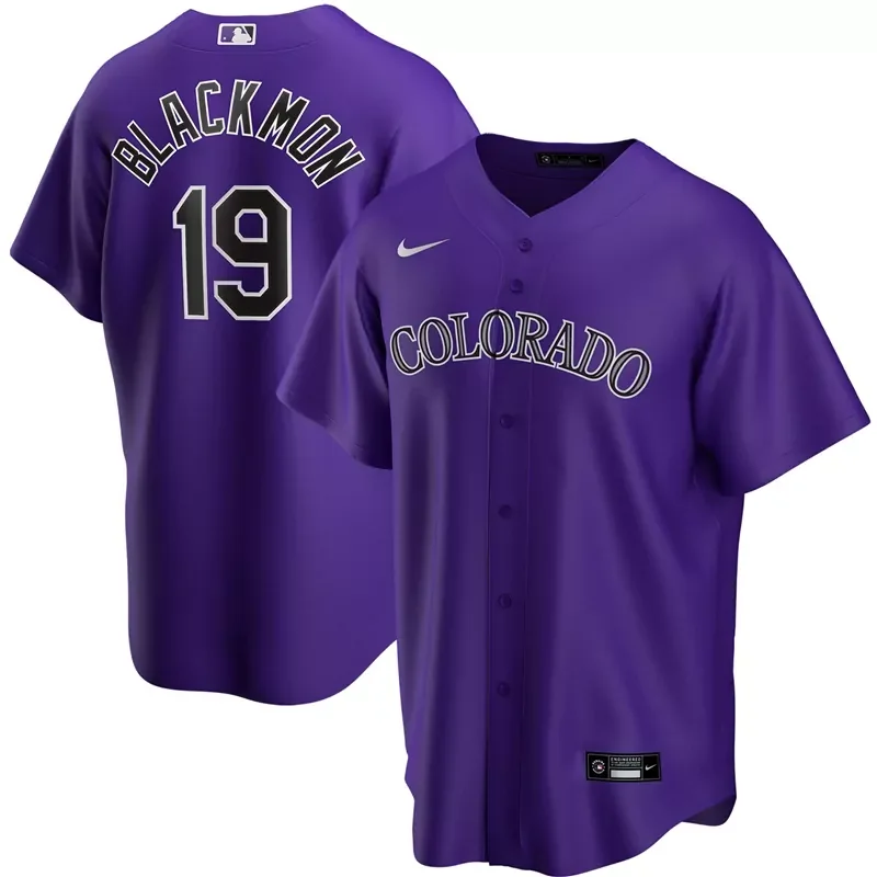 Mens Colorado Rockies Charlie Blackmon Purple Alternate 2020 Player Baseball jersey