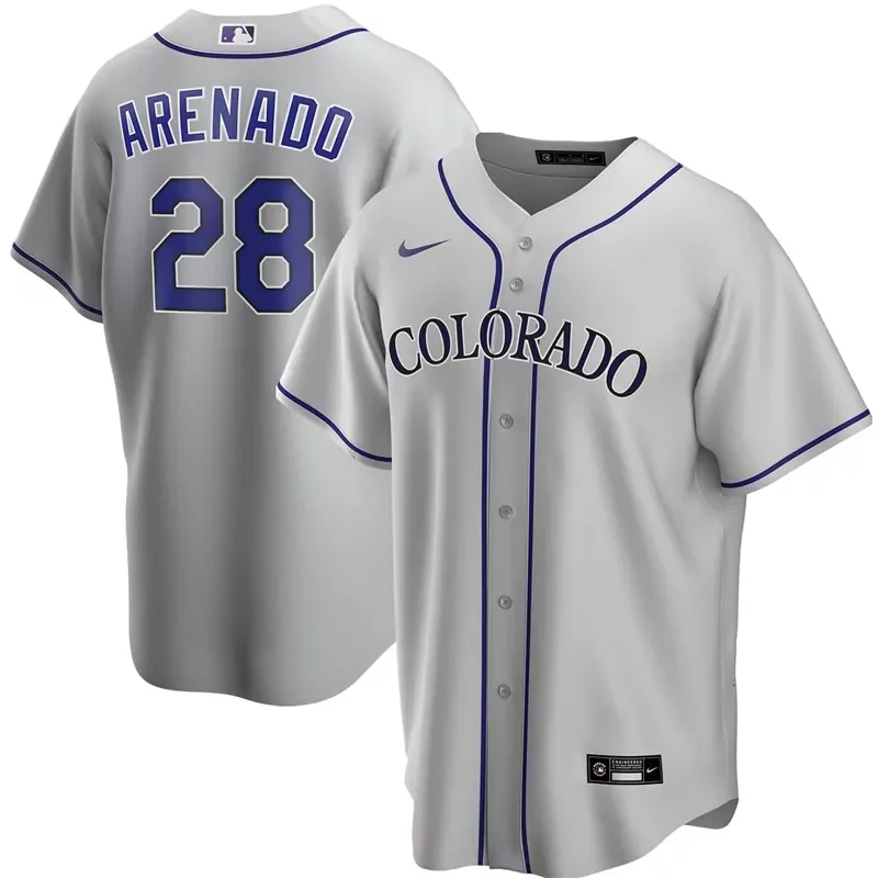colorado rockies blank royal 2023 all star stitched baseball Baseball jersey - Image 3