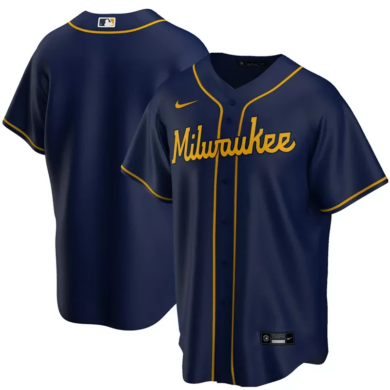Milwaukee Brewers #9 Jake Bauers Cream Cool Base Stitched Baseball jersey - Image 5