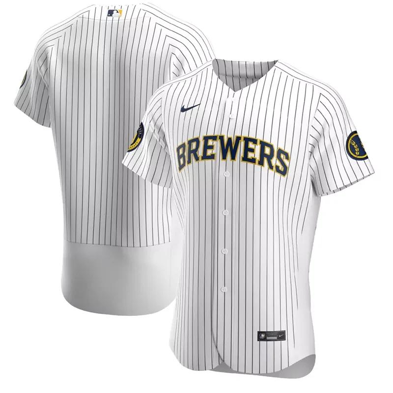 Mens Milwaukee Brewers White Alternate 2020 Team Baseball jersey