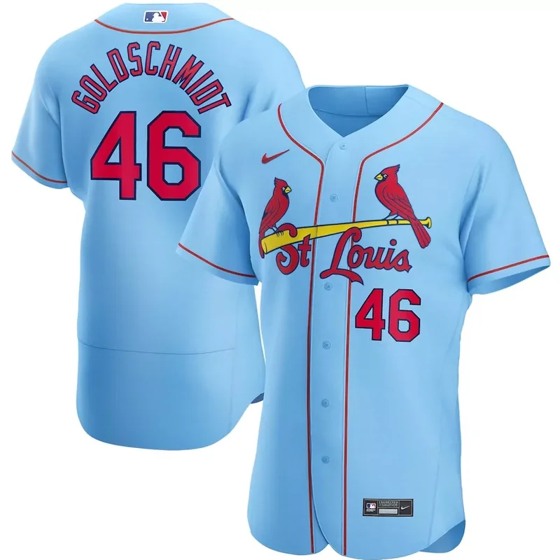 Mens Paul Goldschmidt Light Blue St Louis Cardinals Alternate 2020 Player Football jersey