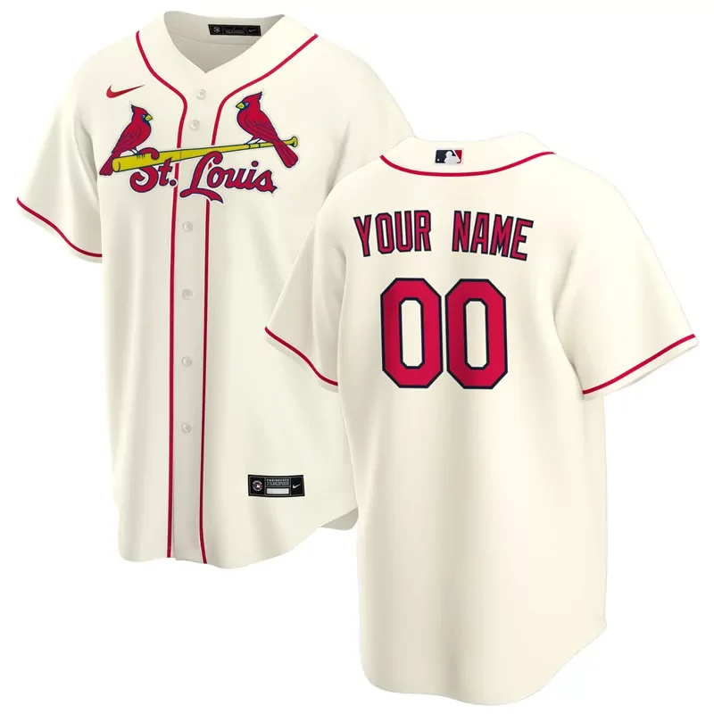Mens St Louis Cardinals Cream Alternate 2020 Custom 1 Football jersey