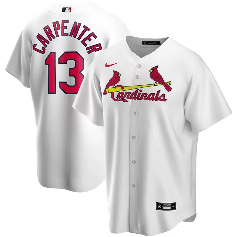 Mens St Louis Cardinals Paul Goldschmidt White Home 2020 Player 1 V2002 Football jersey - Image 3