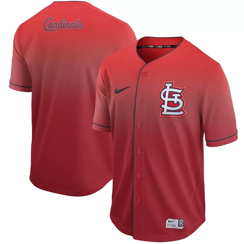 Mens St Louis Cardinals Red Fade No Name Number Football jersey