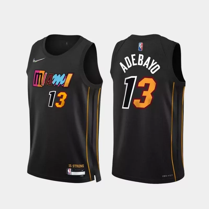 Miami Heat 33 Alonzo Mourning Retro Black Color Premium mesh gold label Basketball jersey - Image 2
