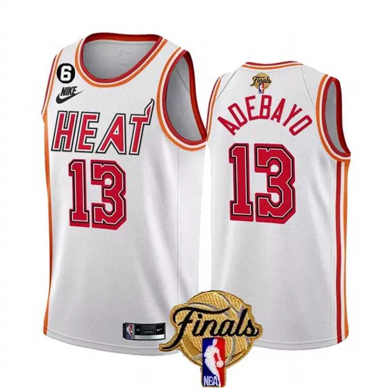 Miami Heat Customized White 2023 Finals Classic Edition With NO.6 Patch Stitched Basketball jersey - Image 2