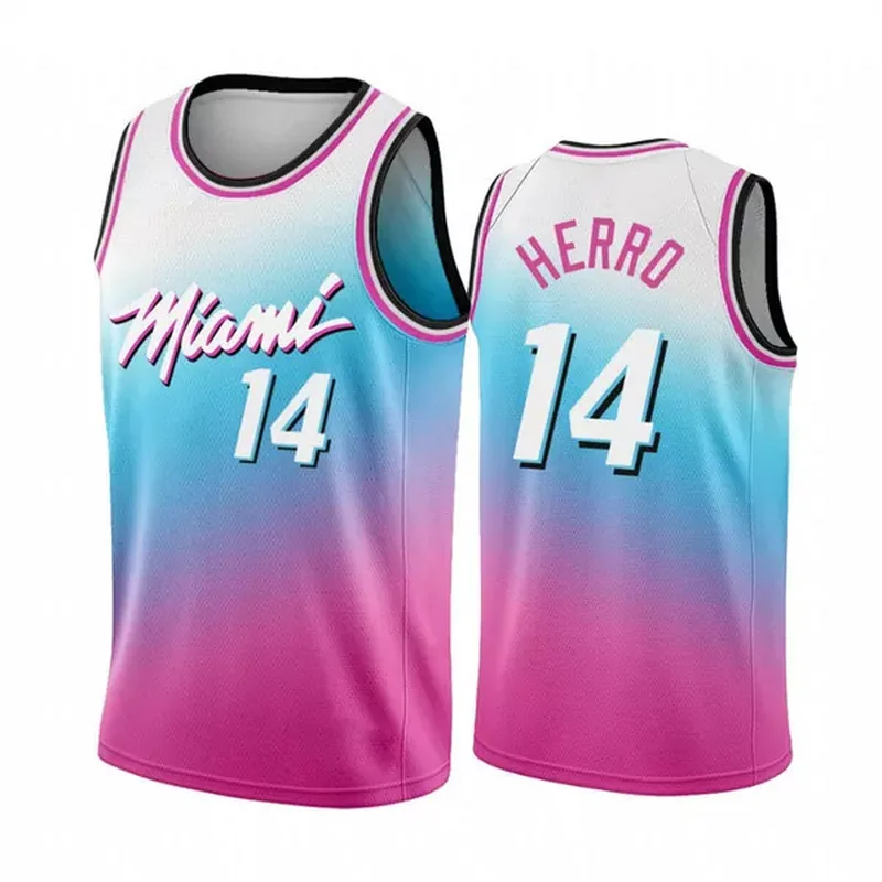 Miami Heat 14 Tyler Herro 2021 City Edition Basketball jersey - Image 2