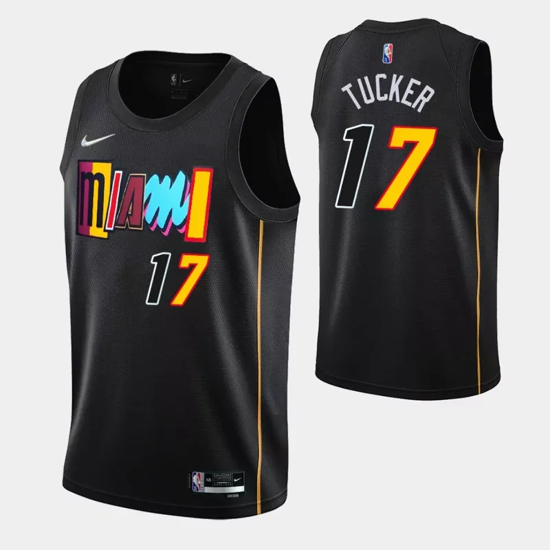 Miami Heat #15 Precious Achiuwa Urban Gradient Basketball jersey - Image 2