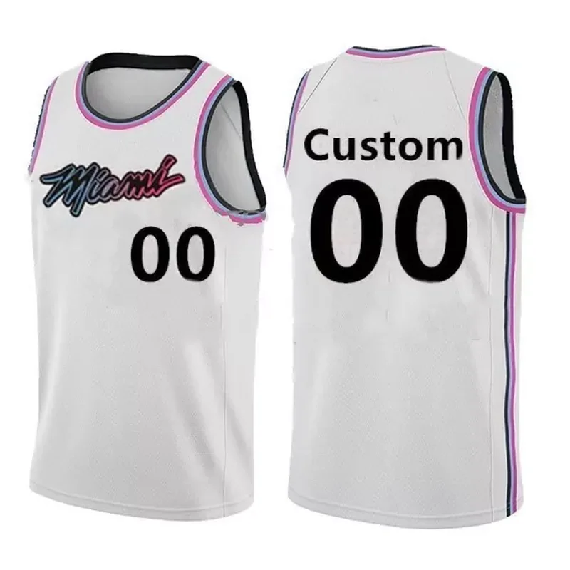 Miami Heat Walton Jr. #14 White Red Basketball jersey - Image 2