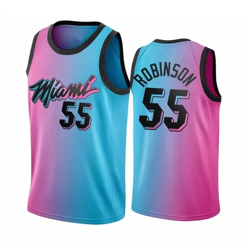 Miami Heat 55 Duncan Robinson 2021 City Edition Basketball jersey