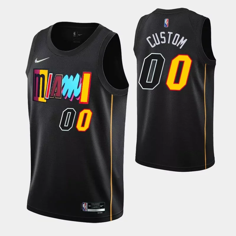 Miami Heat Custom 75th Anniversary City Black Basketball jersey