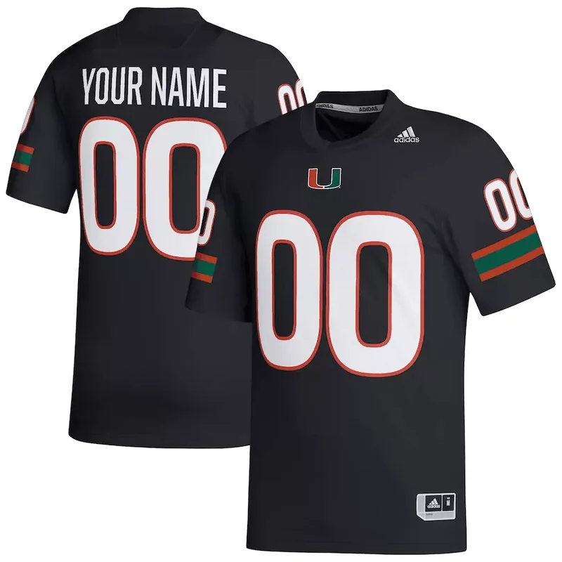 Miami Hurricanes Customized Black Stitched Football Football jersey