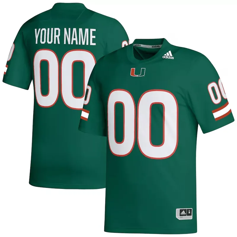 Miami Hurricanes Customized Black Stitched Football Football jersey - Image 2