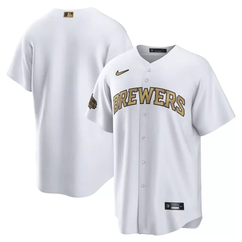 Milwaukee Brewers Navy Alternate 2020 Baseball jersey - Image 2