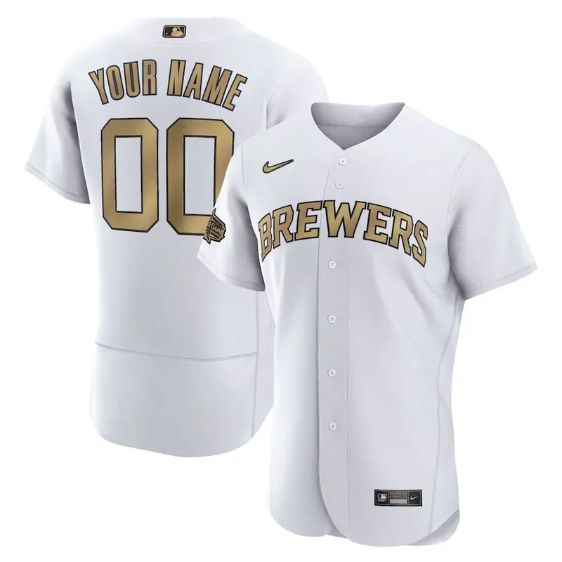 Milwaukee Brewers Navy Alternate 2020 Baseball jersey - Image 4
