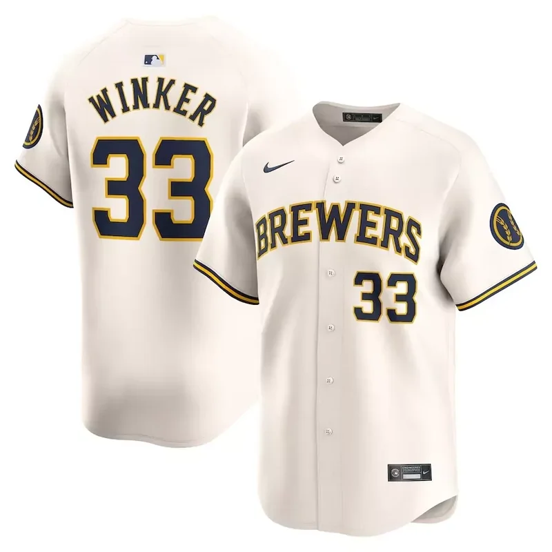 Milwaukee Brewers #11 Jackson Chourio White 2024 Alternate Limited Baseball jersey - Image 4