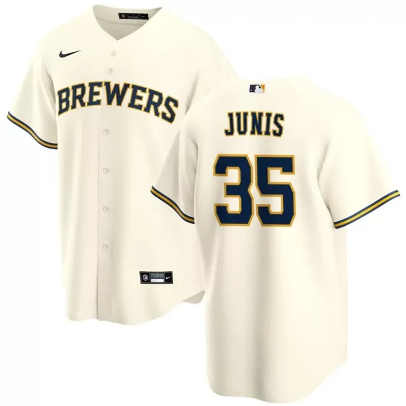 milwaukee brewers #51 freddy peralta navy cool base stitched Baseball jersey - Image 4