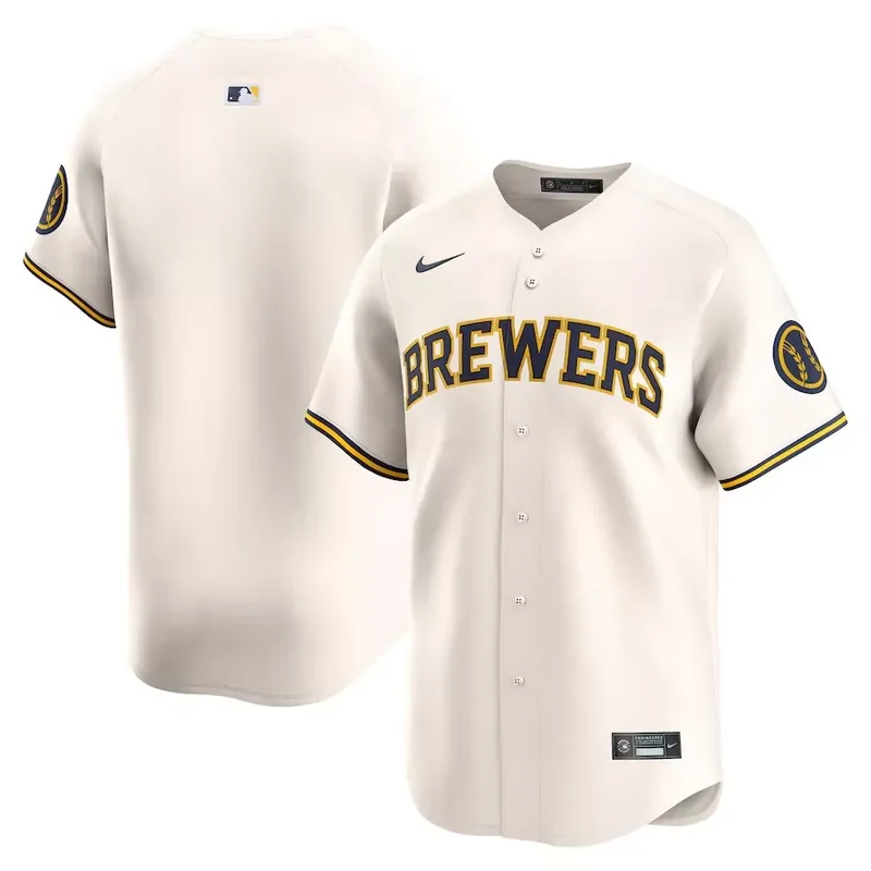 Milwaukee Brewers #9 Jake Bauers Cream Cool Base Stitched Baseball jersey - Image 3