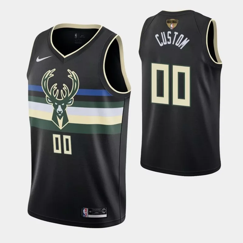 Milwaukee Bucks #00 Custom Black Golden Edition 2020 21 Limited Basketball jersey - Image 4