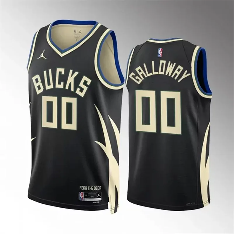 milwaukee bucks #44 andre jackson jr. 2023 nba draft white association edition Basketball jersey - Image 2