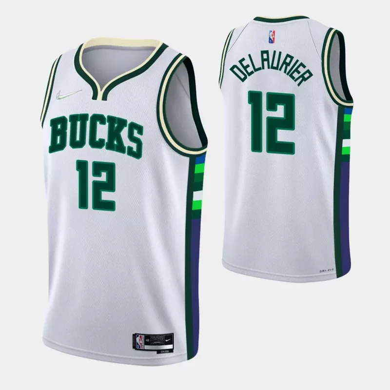 milwaukee bucks #44 andre jackson jr. 2023 nba draft men white 2022 2023 association edition Basketball jersey - Image 4