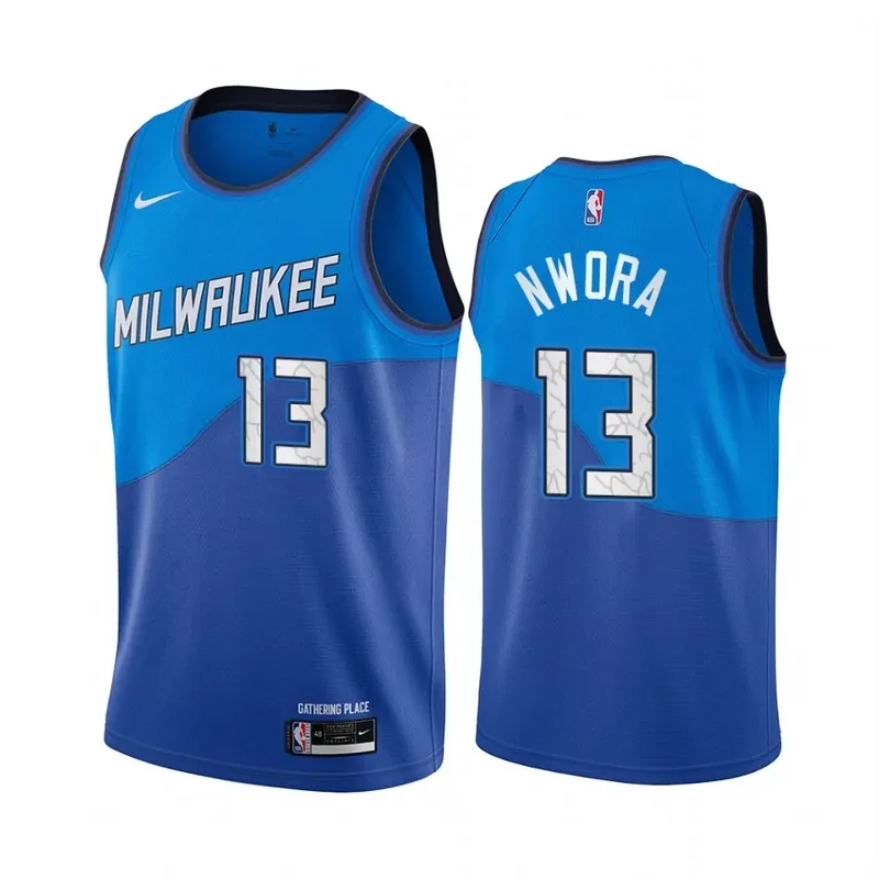 Milwaukee Bucks #9 Bobby Portis 75th Anniversary City White Basketball jersey - Image 2