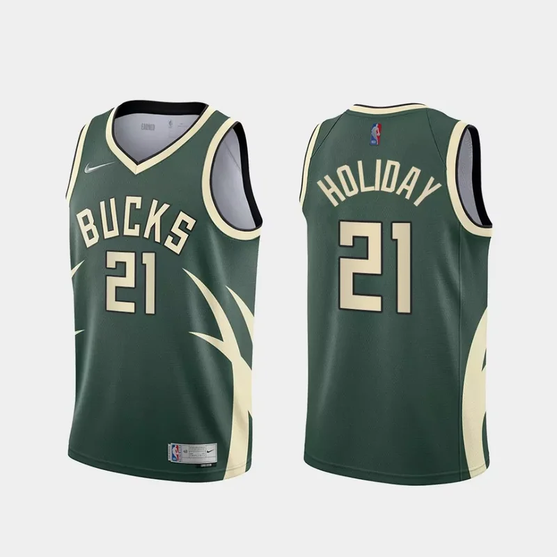 Milwaukee Bucks #21 Jrue Holiday Rewards Green Basketball jersey