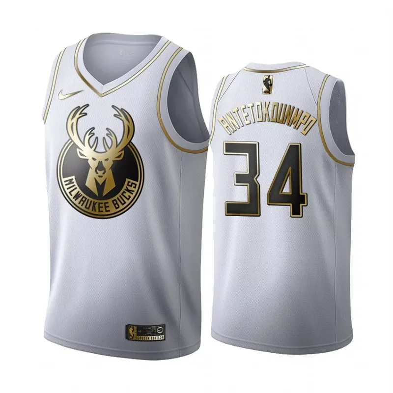 Milwaukee Bucks #34 Antetokounmpo Platinum Edition Basketball jersey